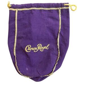 Crown royal purple holder bag draw string
